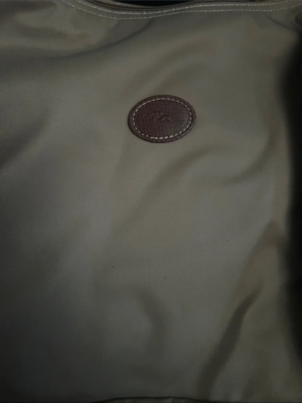 Longchamp Beige Tote Bag with Brown Trim - Picture 4 of 12